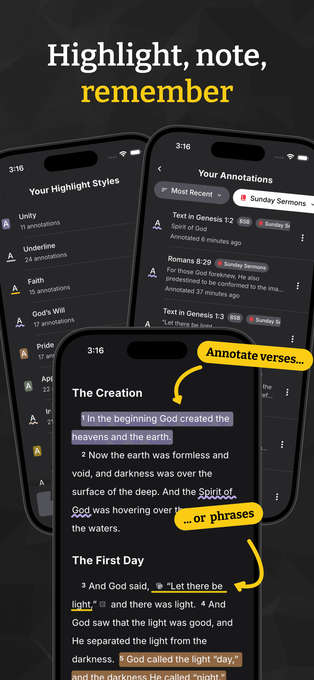 Lux Bible annotations