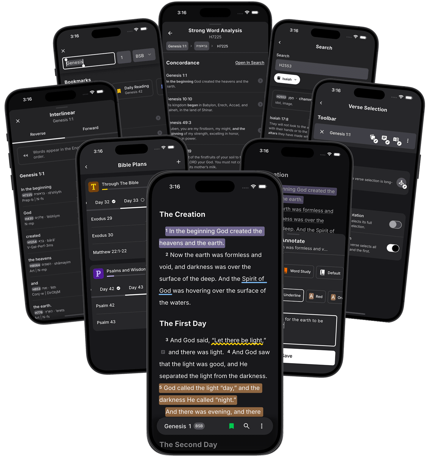 Lux Bible app screenshots